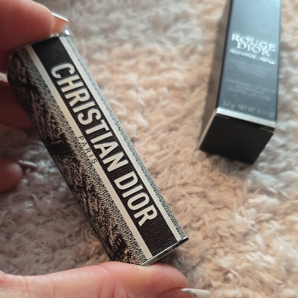 Authentic Dior Rouge Dior Refill Balm in Black & Silver Box - Picture 5 of 16